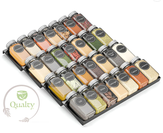 Qualty Kruidenrek Lade | 4-delig Metaal | Inclusief 2 Antislip Matten