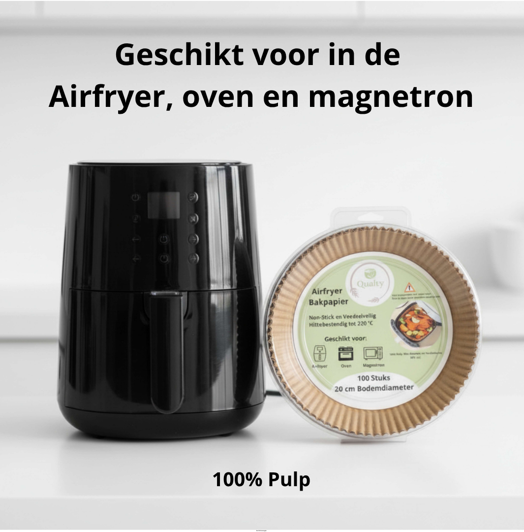 Qualty Airfryer Bakpapier | 100 Stuks | Ø20 cm | BPA-vrij