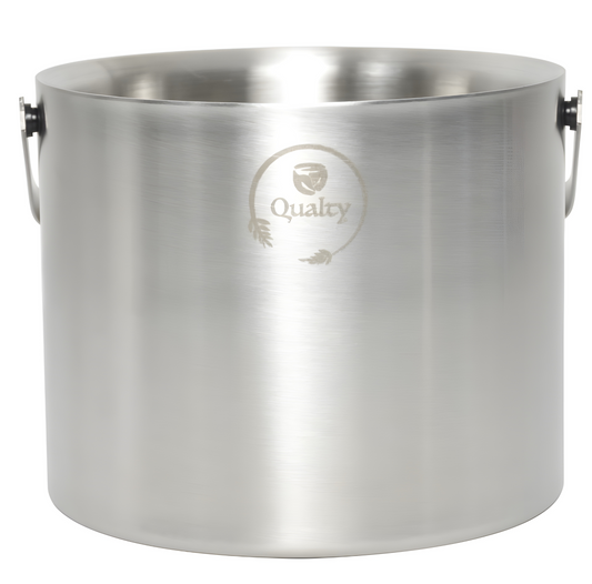 Qualty Luxe IJsemmer RVS | 3L | Dubbelwandig | Met Deksel & IJstang