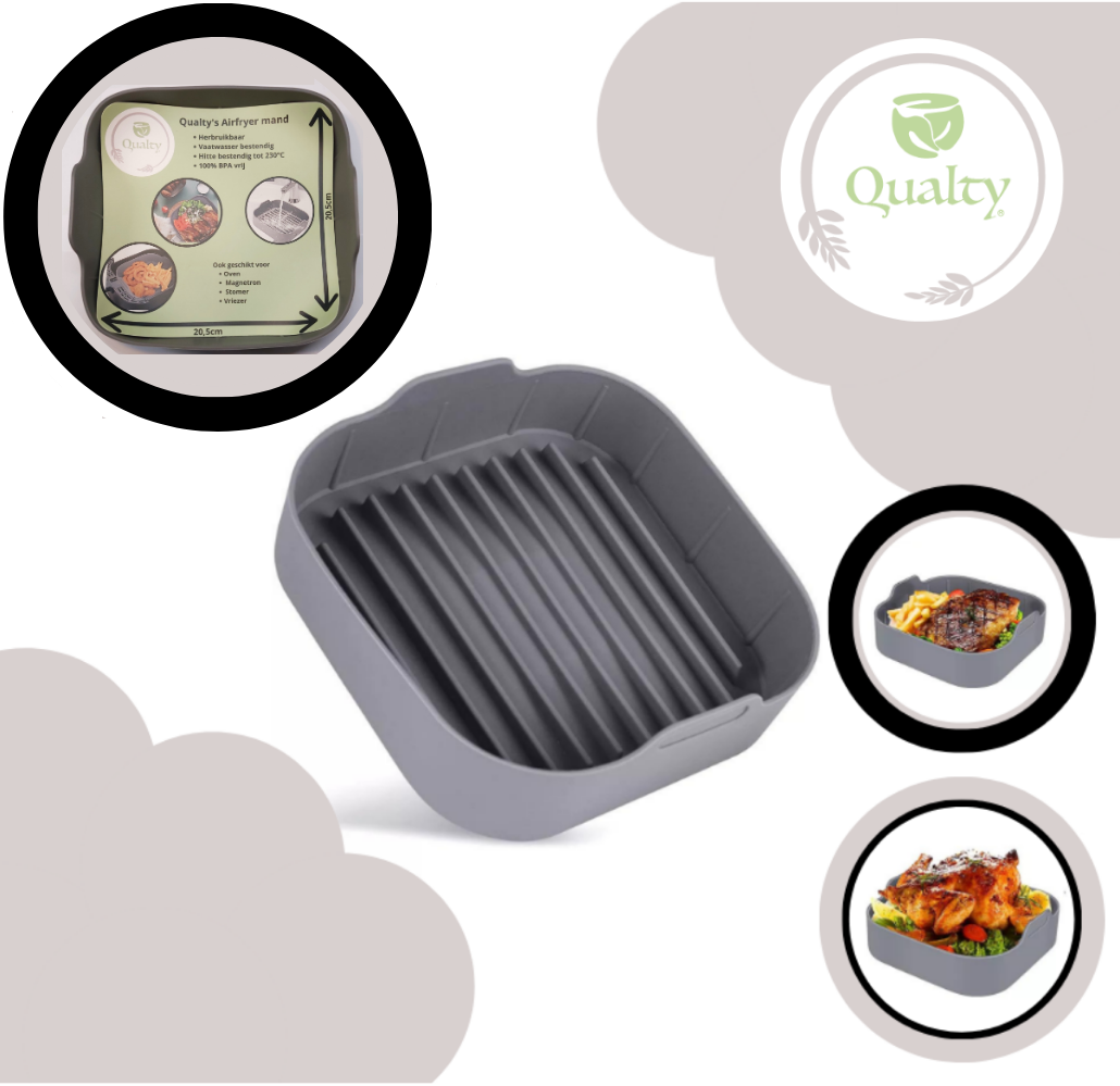 Qualty Siliconen Airfryer Bakje | 20,5 cm