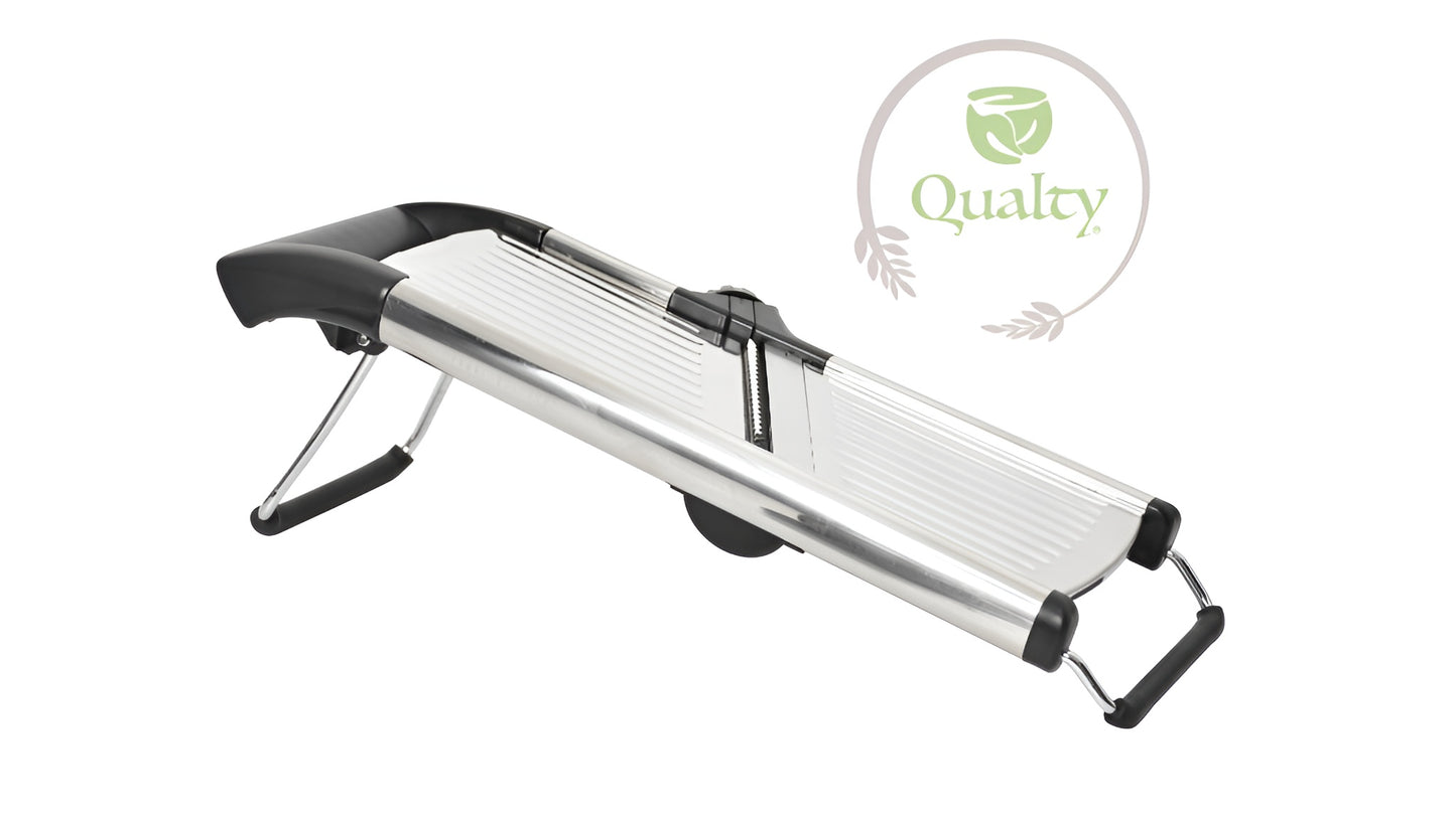 Qualty Mandoline RVS | Verstelbaar | Inklapbaar | Met Snijhulp