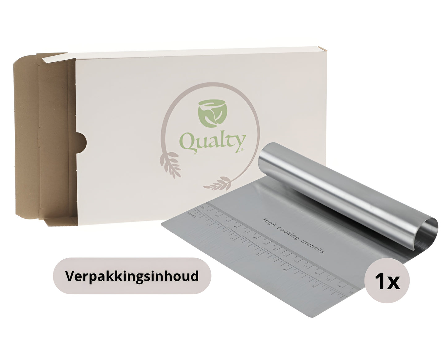 Qualty Deegschraper RVS | Met Maatverdeling | Vaatwasserbestendig