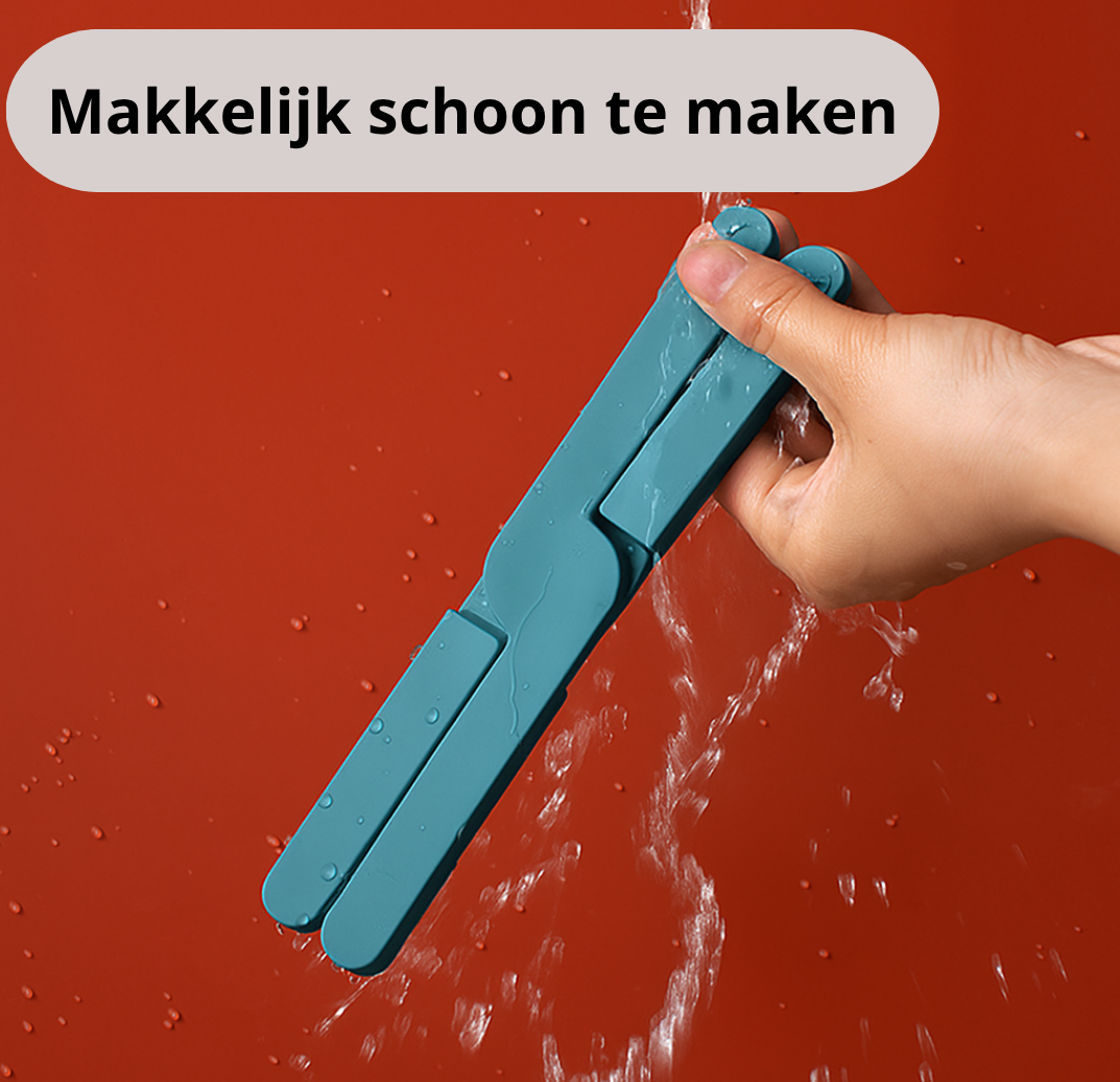 Qualty Inklapbare Siliconen Pannenonderzetter | Set van 2 | Blauw | BPA-vrij