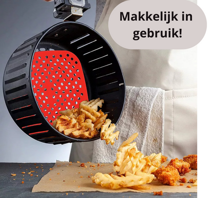 Qualty Siliconen Airfryer Matje | Geperforeerd | BPA-vrij | 21,6 cm