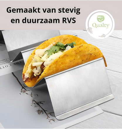 Qualty Taco Houder RVS | 3-4 Taco's | Oven- & Vaatwasserbestendig