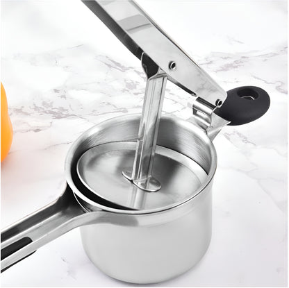 Qualty Aardappelpers RVS | 3 Persschijven | Siliconen Handvat