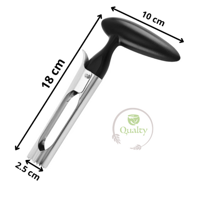 Qualty Appelboor RVS | Klokhuis Verwijderen | Zwart | 18 cm