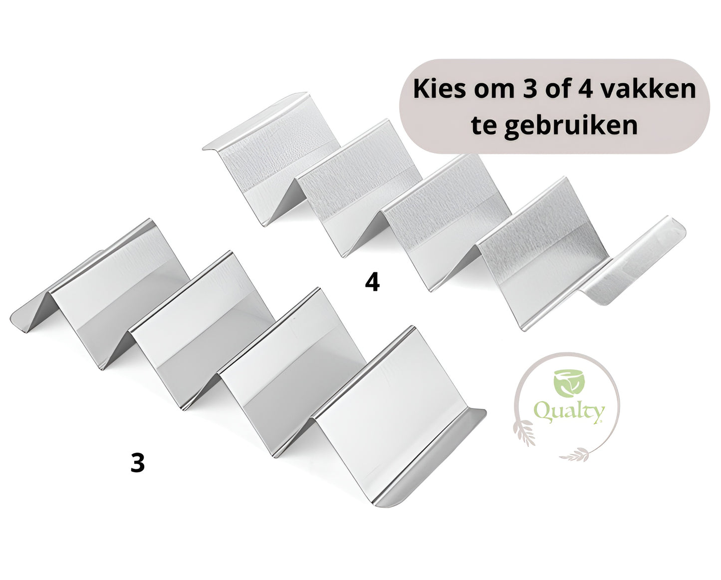 Qualty Taco Houder RVS | 3-4 Taco's | Oven- & Vaatwasserbestendig