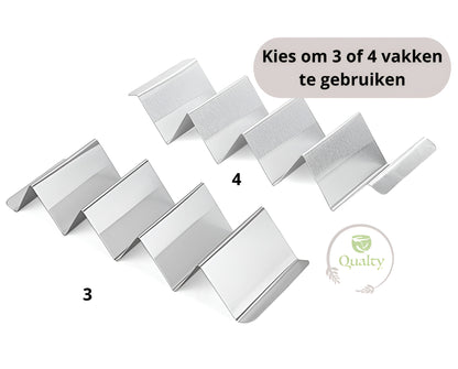 Qualty Taco Houder RVS | 3-4 Taco's | Oven- & Vaatwasserbestendig