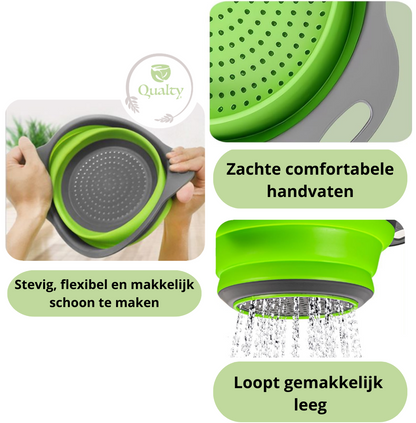 Qualty Inklapbare Siliconen Vergieten | Set van 3 | BPA-vrij