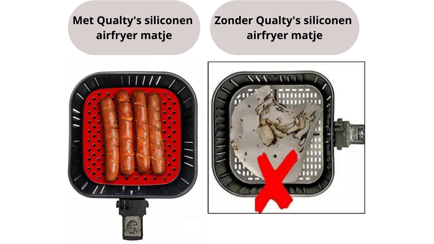 Qualty Siliconen Airfryer Matje | Geperforeerd | BPA-vrij | 21,6 cm