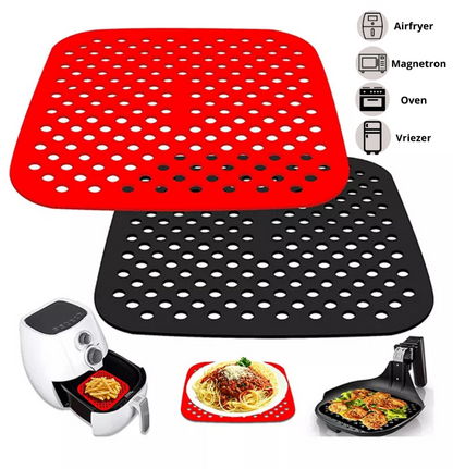 Qualty Siliconen Airfryer Matje | Geperforeerd | BPA-vrij | 21,6 cm