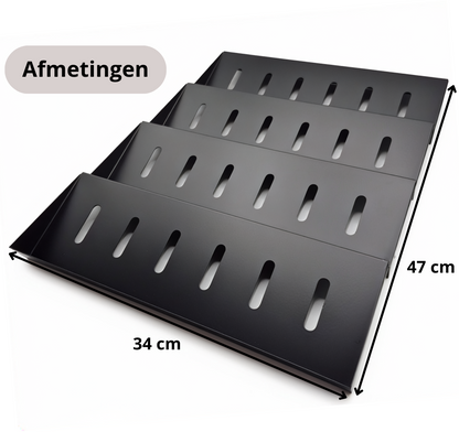 Qualty Kruidenrek Lade | 4-delig Metaal | Inclusief 2 Antislip Matten