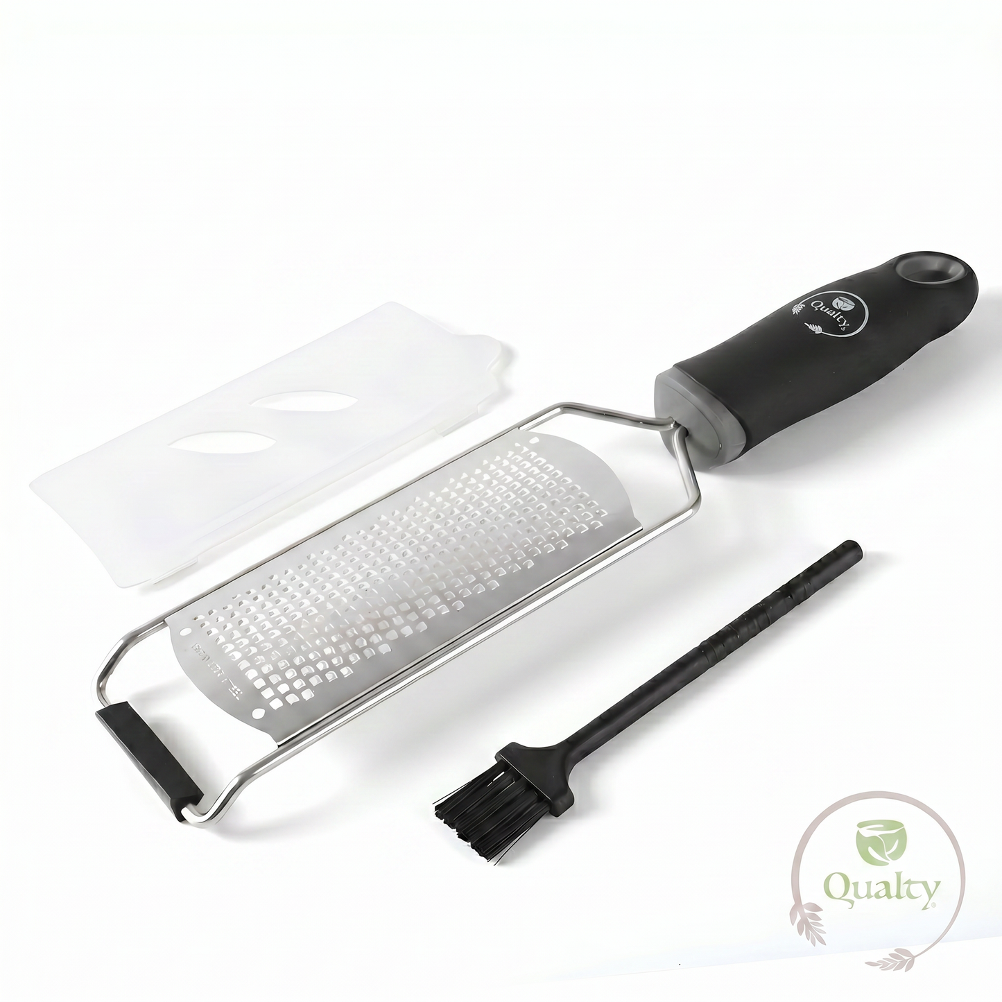 Qualty Brede Rasp RVS | Inclusief Borstel & Beschermhoes