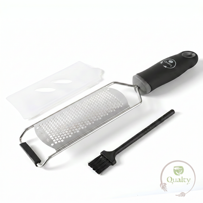 Qualty Brede Rasp RVS | Inclusief Borstel & Beschermhoes