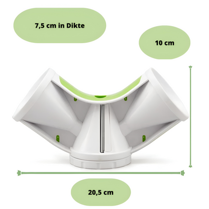 Qualty Spiraalsnijder – 3-in-1 Groentesnijder met Vingerbeschermer | Groen/Wit