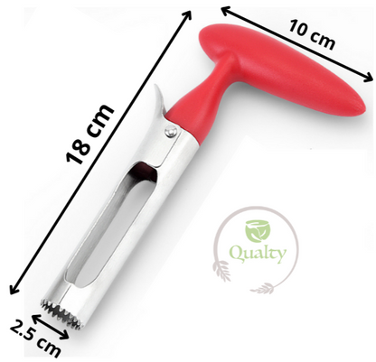 Qualty Appelboor RVS | Klokhuis Verwijderen | Rood | 18 cm