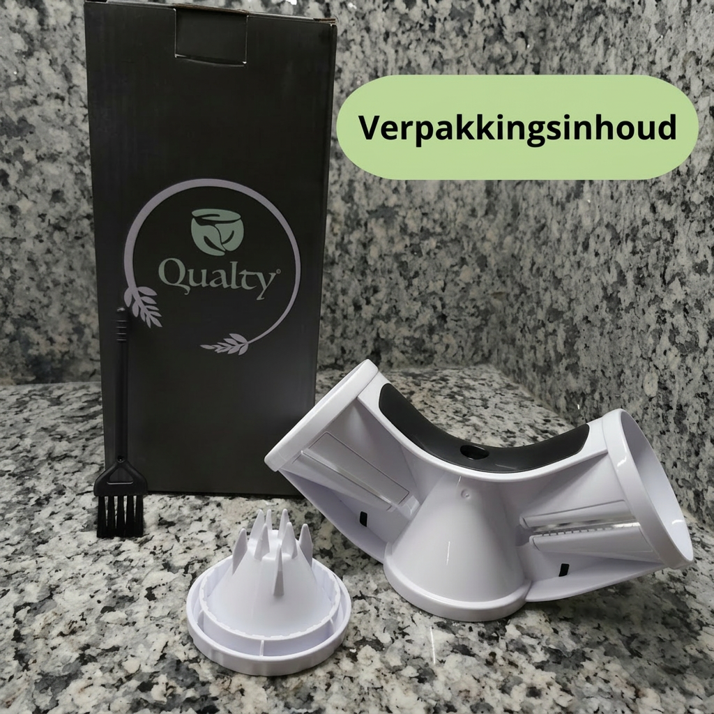 Qualty Spiraalsnijder – 3-in-1 Groentesnijder met Vingerbeschermer