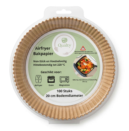 Qualty Airfryer Bakpapier | 100 Stuks | Ø20 cm | BPA-vrij