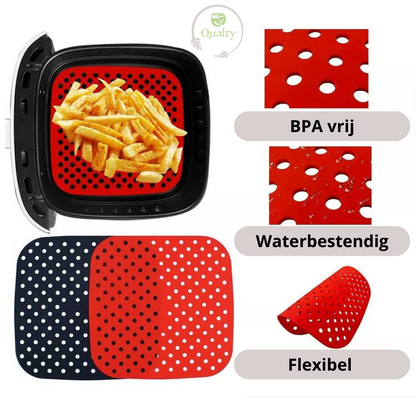 Qualty Siliconen Airfryer Matje | Geperforeerd | BPA-vrij | 21,6 cm