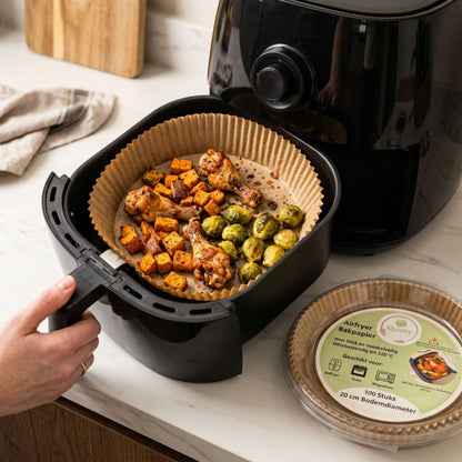 Qualty Airfryer Bakpapier | 100 Stuks | Ø20 cm | BPA-vrij