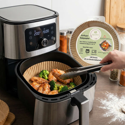 Qualty Airfryer Bakpapier | 100 Stuks | Ø20 cm | BPA-vrij