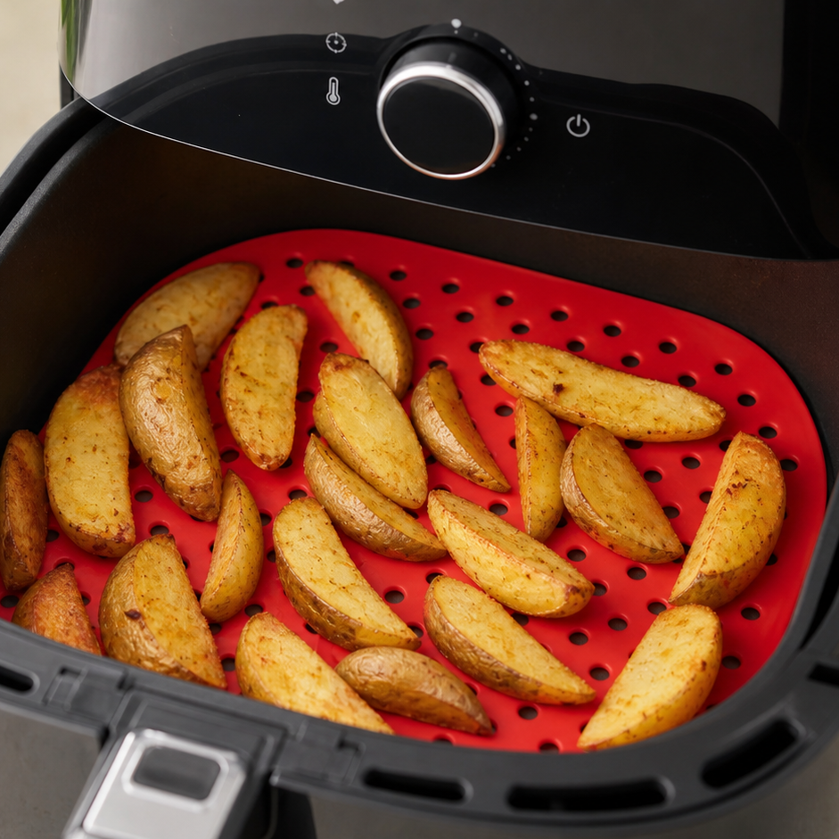 Qualty Siliconen Airfryer Matje | Geperforeerd | BPA-vrij | 21,6 cm