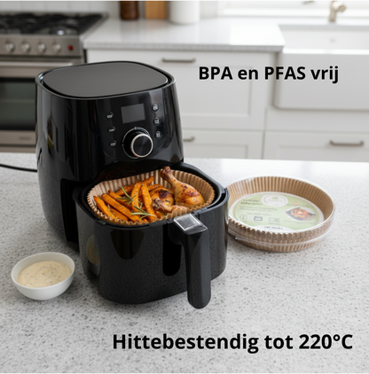 Qualty Airfryer Bakpapier | 100 Stuks | Ø20 cm | BPA-vrij