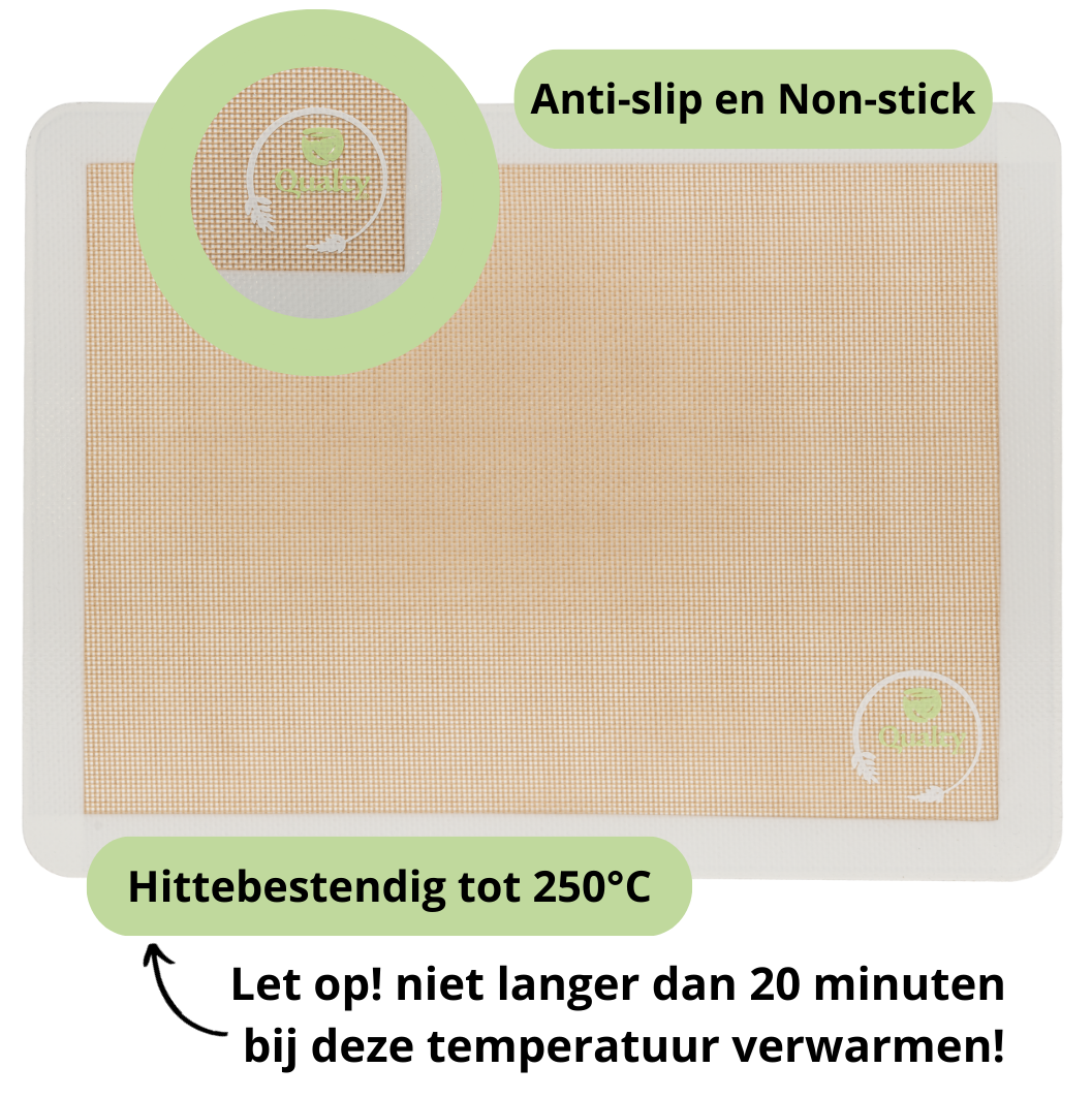 Qualty Bakmatten Set van 3 – Siliconen, Anti-kleef & Herbruikbaar