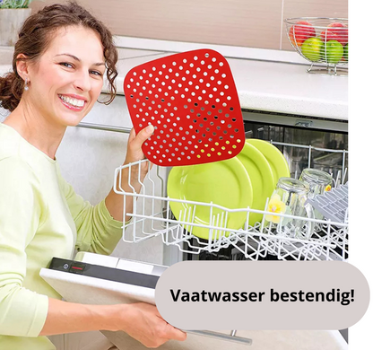 Qualty Siliconen Airfryer Matje | Geperforeerd | BPA-vrij | 21,6 cm