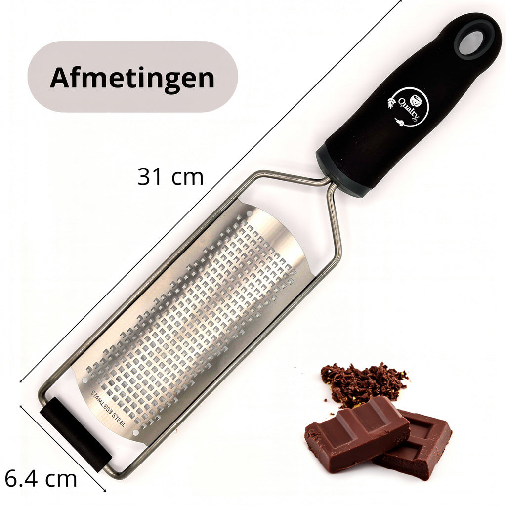 Qualty Brede Rasp RVS | Inclusief Borstel & Beschermhoes