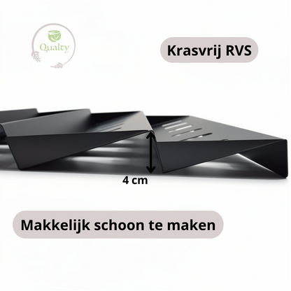 Qualty Kruidenrek Lade | 4-delig Metaal | Inclusief 2 Antislip Matten