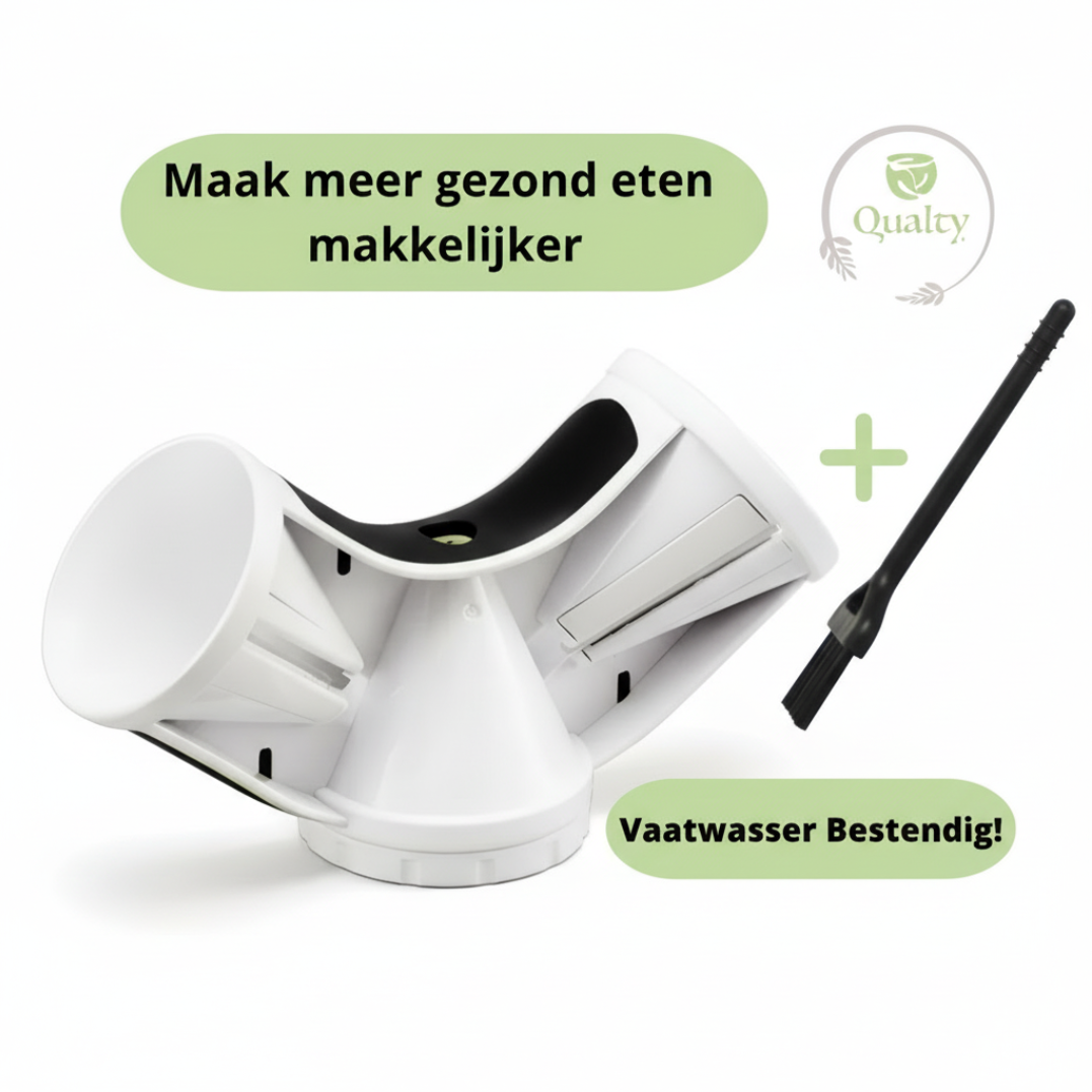 Qualty Spiraalsnijder – 3-in-1 Groentesnijder met Vingerbeschermer