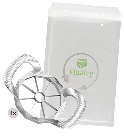 Qualty Luxe Appelboor RVS | 8 Partjes | Antislip Greep