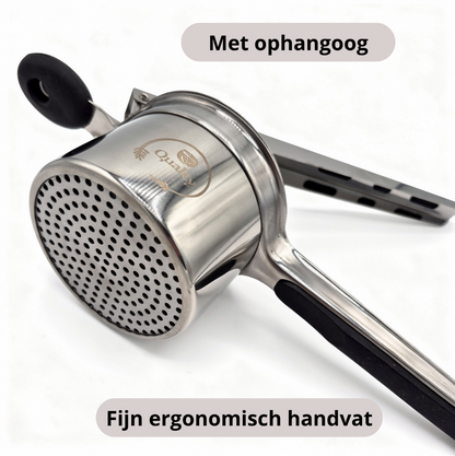 Qualty Aardappelpers RVS | 3 Persschijven | Siliconen Handvat